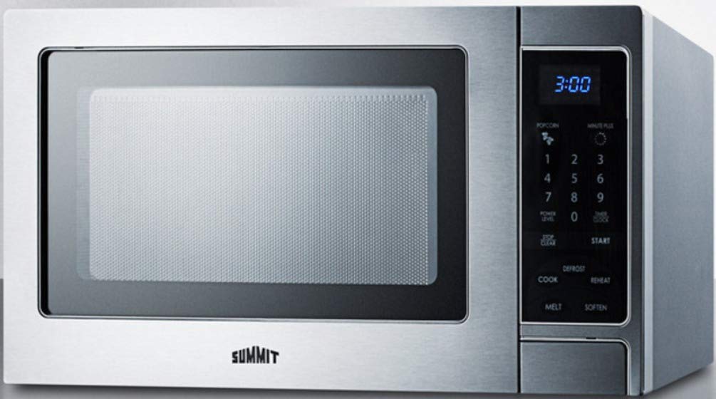 Summit SCM853 19-Inch Compact Stainless Steel Microwave Oven - Perfect for Small Kitchens, Dorms, and Office Spaces