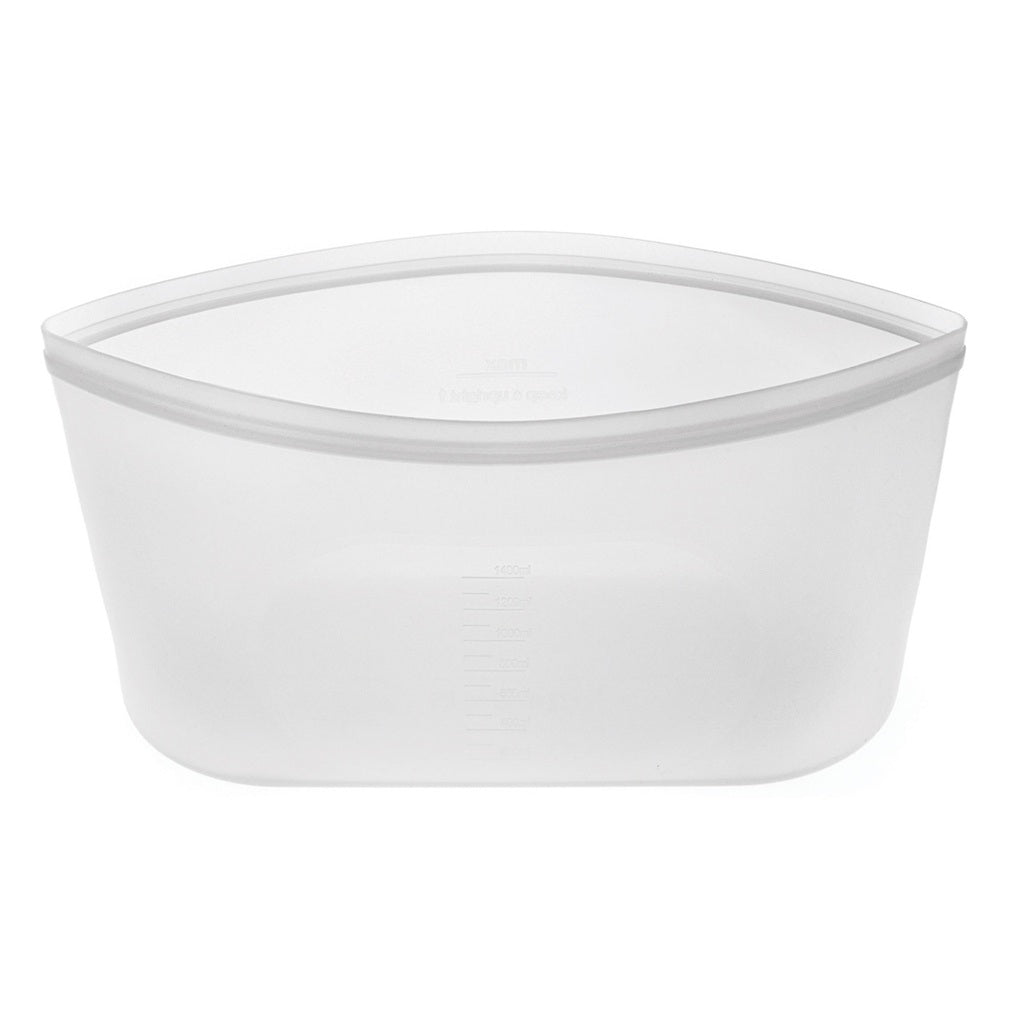 Avanti Pinch & Lock Storage Bags 1400ml (47oz) - White | Reusable, Leak-Proof Food Containers for Meal Prep, Snacks & Freezer Storage