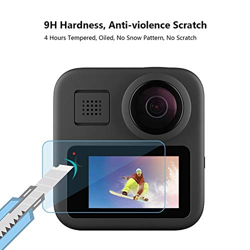 PULUZ 2-Pack Tempered Glass Screen Protector for GoPro Max Action Camera - HD Clear, Anti-Scratch, Bubble-Free LCD Display Protection for Outdoor Adventures & Extreme Sports