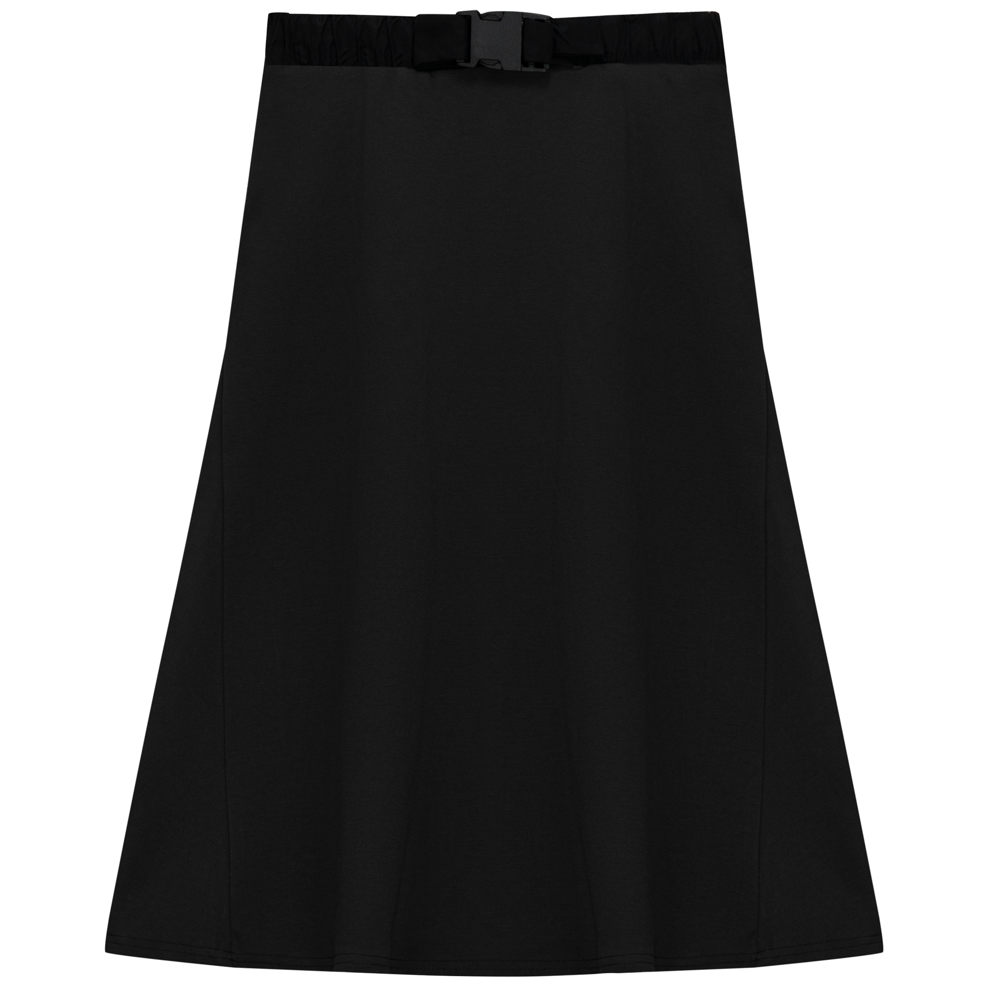 Stylish Women's Skirt with Adjustable Belt Buckle - High Waist Flowy A-Line Skirt for Office, Party & Casual Wear