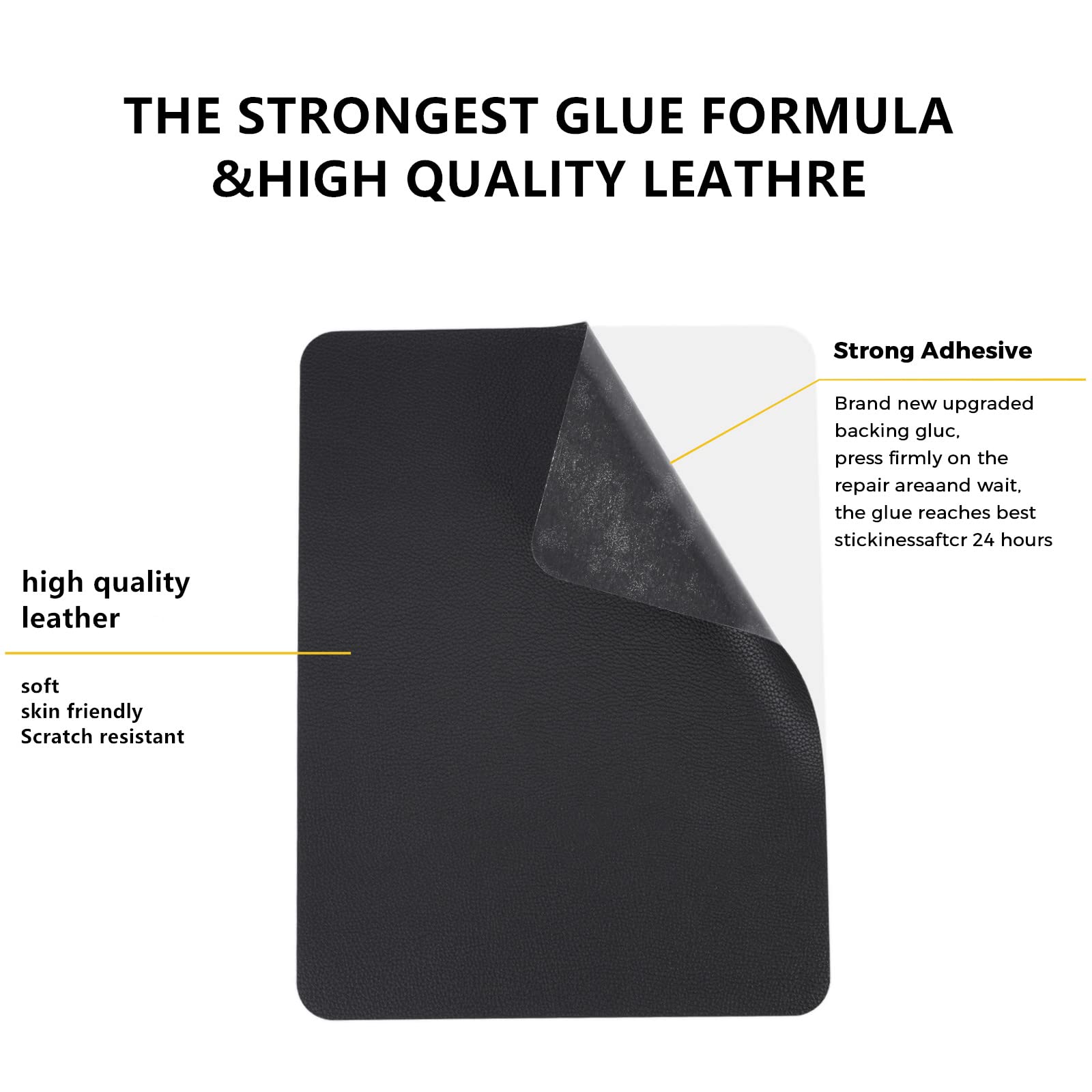 Self-Adhesive Leather Repair Patch Tape 8.2x11 Inch (2PCS) - Large Sofa, Car Seat & Furniture Vinyl Repair Kit (Blue) - Fix Scratches & Tears on Leather Couches, Car Interiors & Office Chairs