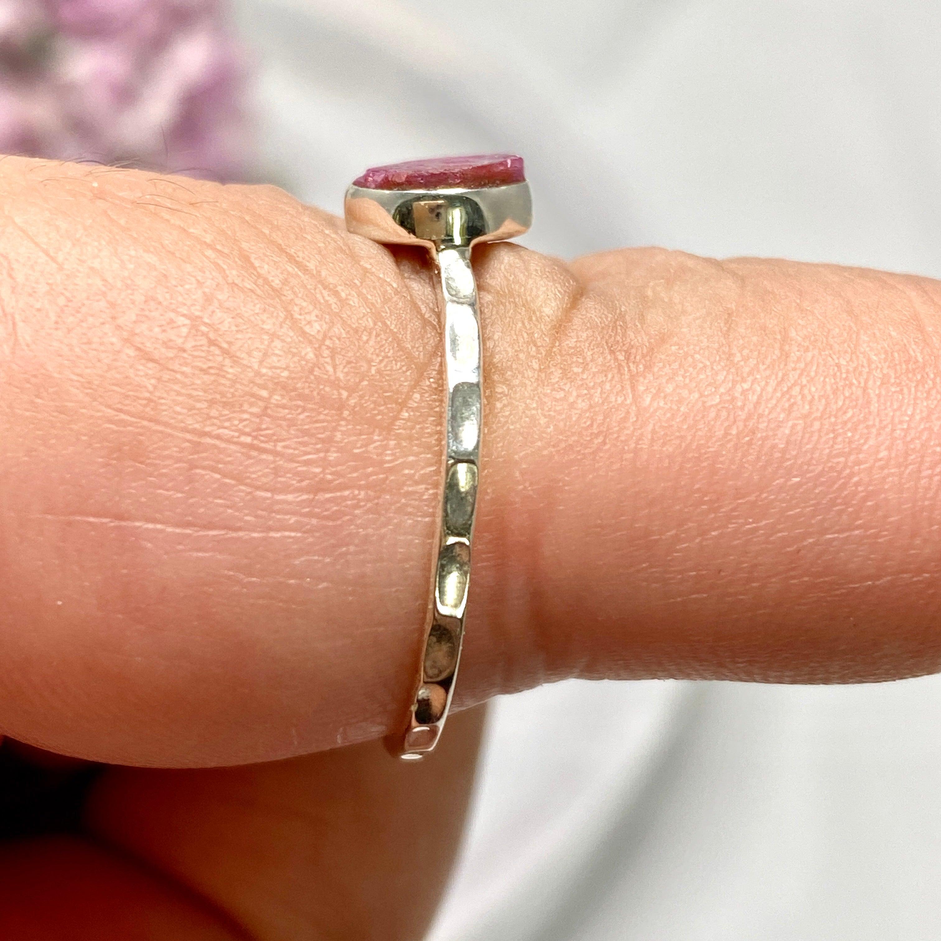 Natural Ruby Raw Round Banded Ring KRGJ2632 - Elegant Jewelry for Weddings, Engagements & Special Occasions