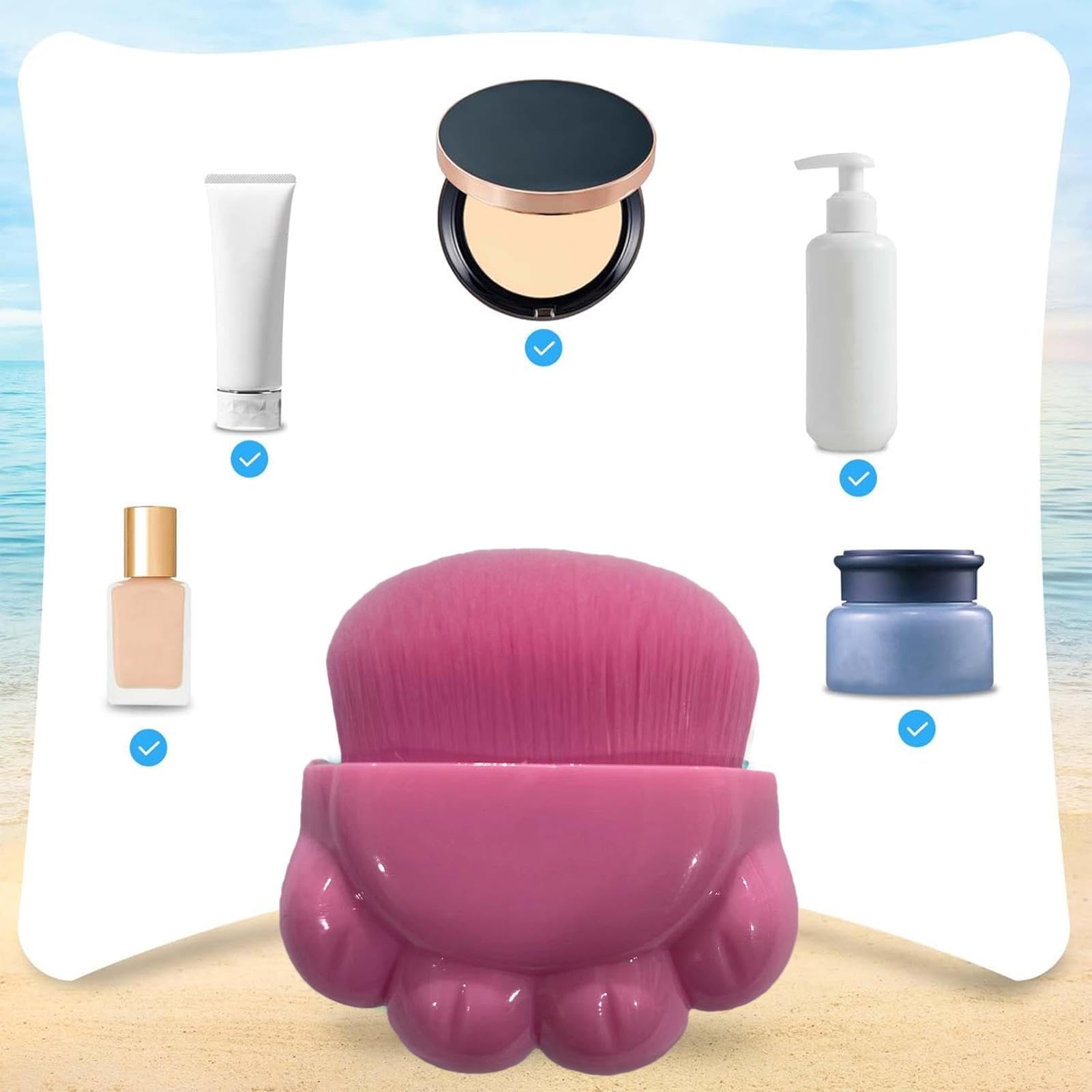Best Sunscreen Applicator for Kids - Portable Sun Lotion Brush with Ergonomic Handle | Safe & Easy Sunblock Application for Boys & Girls | Perfect for Beach, Pool & Outdoor Activities