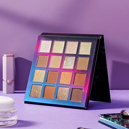 ONLYBETTER 16 Colors Highly Pigmented Eyeshadow Palette - Long Lasting, Blendable Makeup for Day & Night Looks - Perfect for Parties, Weddings & Everyday Wear