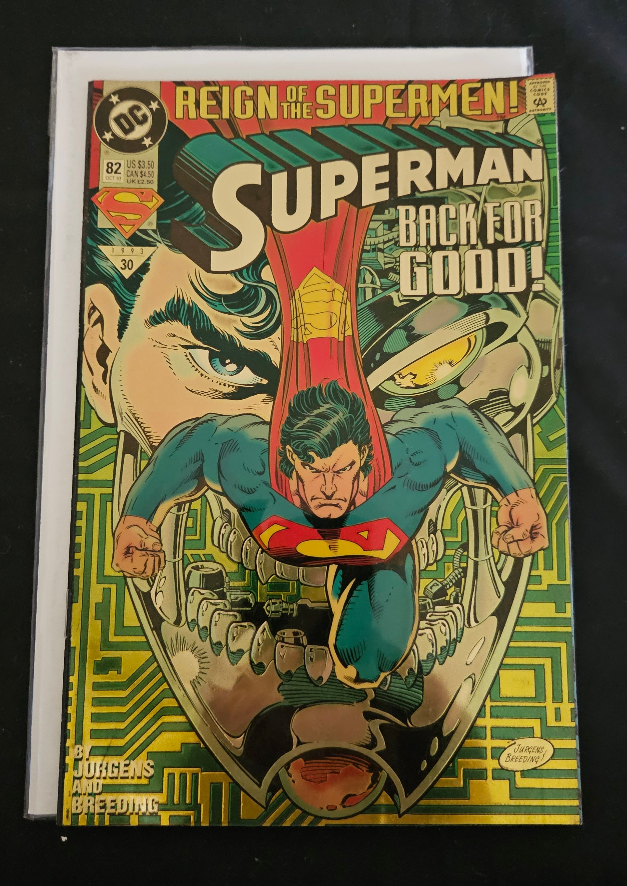 DC Comics Superman #82 (Oct 1993) - Reign of the Supermen Tie-In | Near Mint Condition | Collectible Comic Book for DC Fans & Superhero Enthusiasts | Perfect for Display, Gifts & Comic Collections | UPC: 070989306752