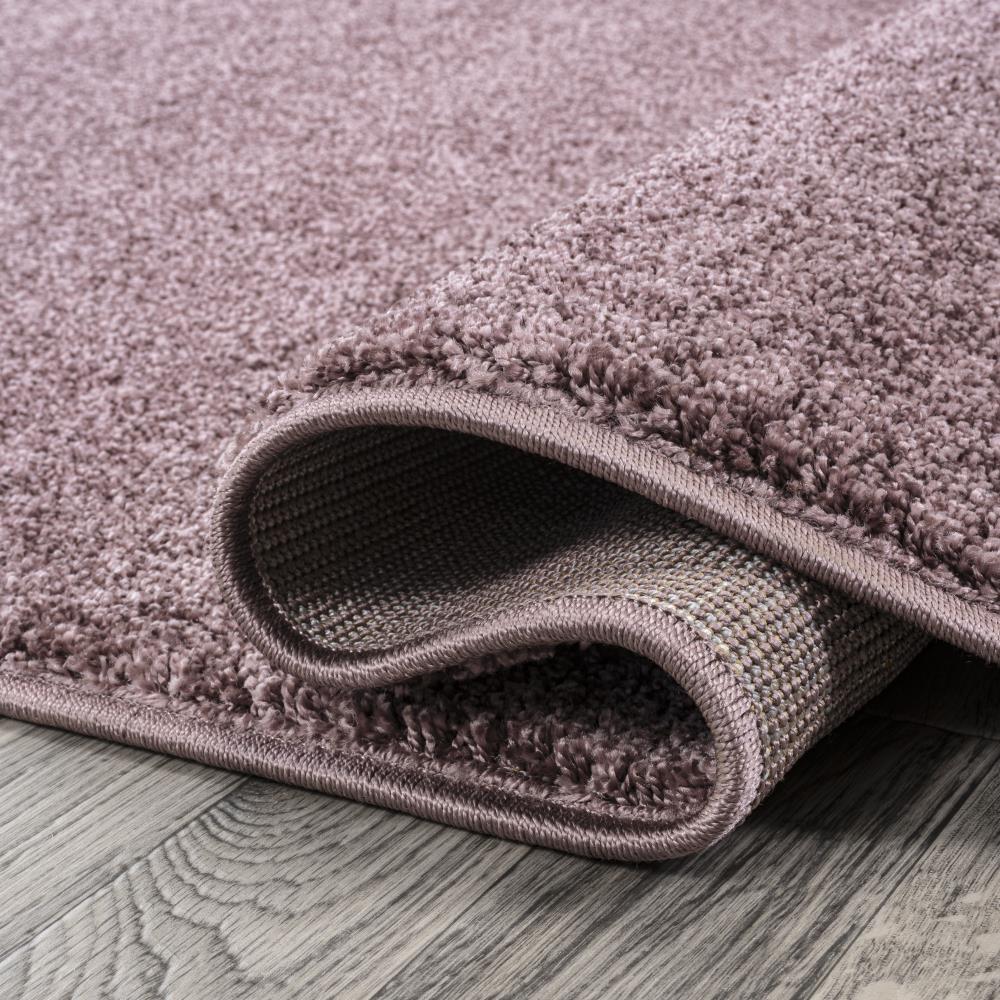 Haze Solid Low Pile Area Rug - Light Purple Soft Carpet for Living Room, Bedroom & Nursery | Non-Slip & Easy to Clean
