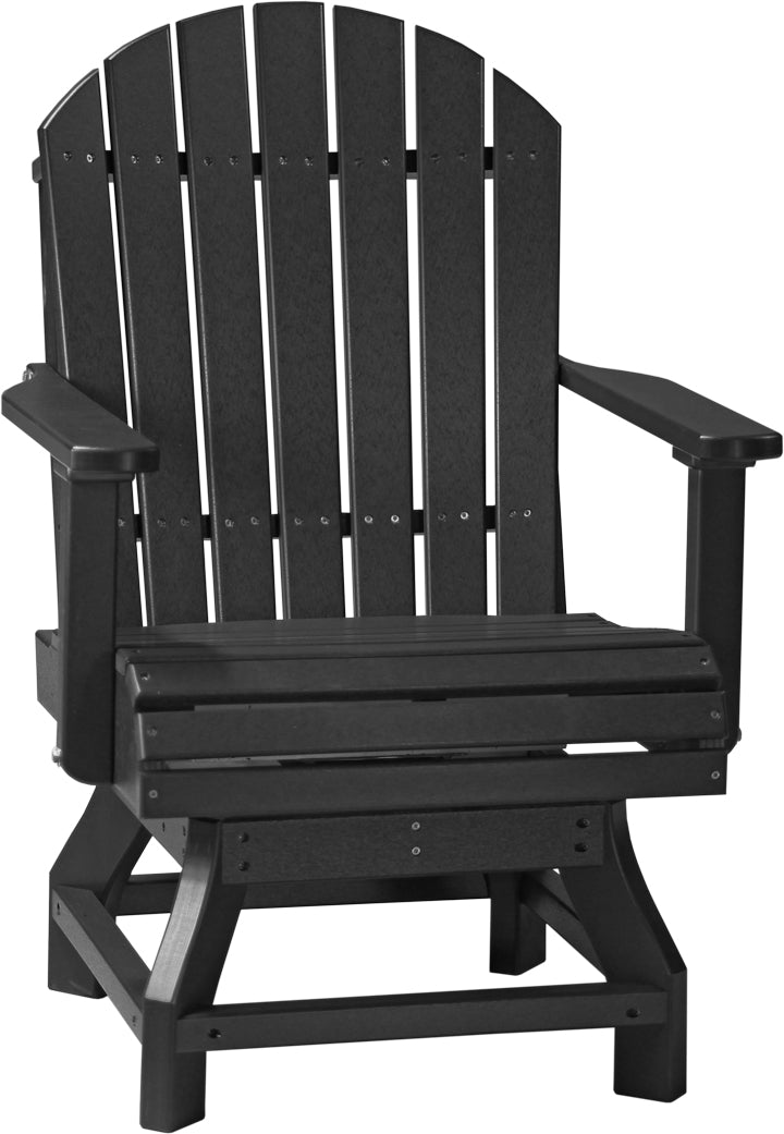LuxCraft Adirondack Swivel Chair - Outdoor Dining Height Patio Furniture for Backyard, Garden & Poolside Relaxation