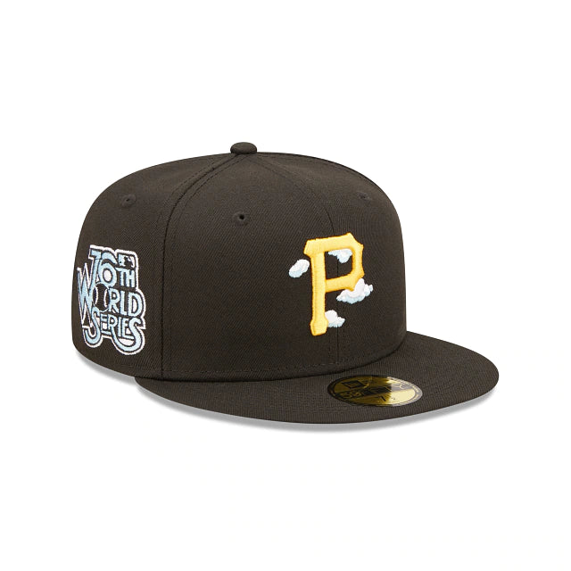 Pittsburgh Pirates 76th World Series Black 59FIFTY Fitted Hat for Men - Official MLB Baseball Cap for Games, Sports & Casual Wear