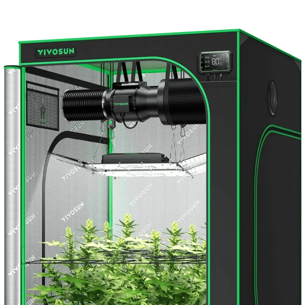 Vivosun 4x4ft Smart Grow Tent Kit with 2 G6 LED Grow Lights - Complete Indoor Hydroponic System for 4 Plants | Perfect for Home Gardening, Greenhouse & Indoor Plant Cultivation