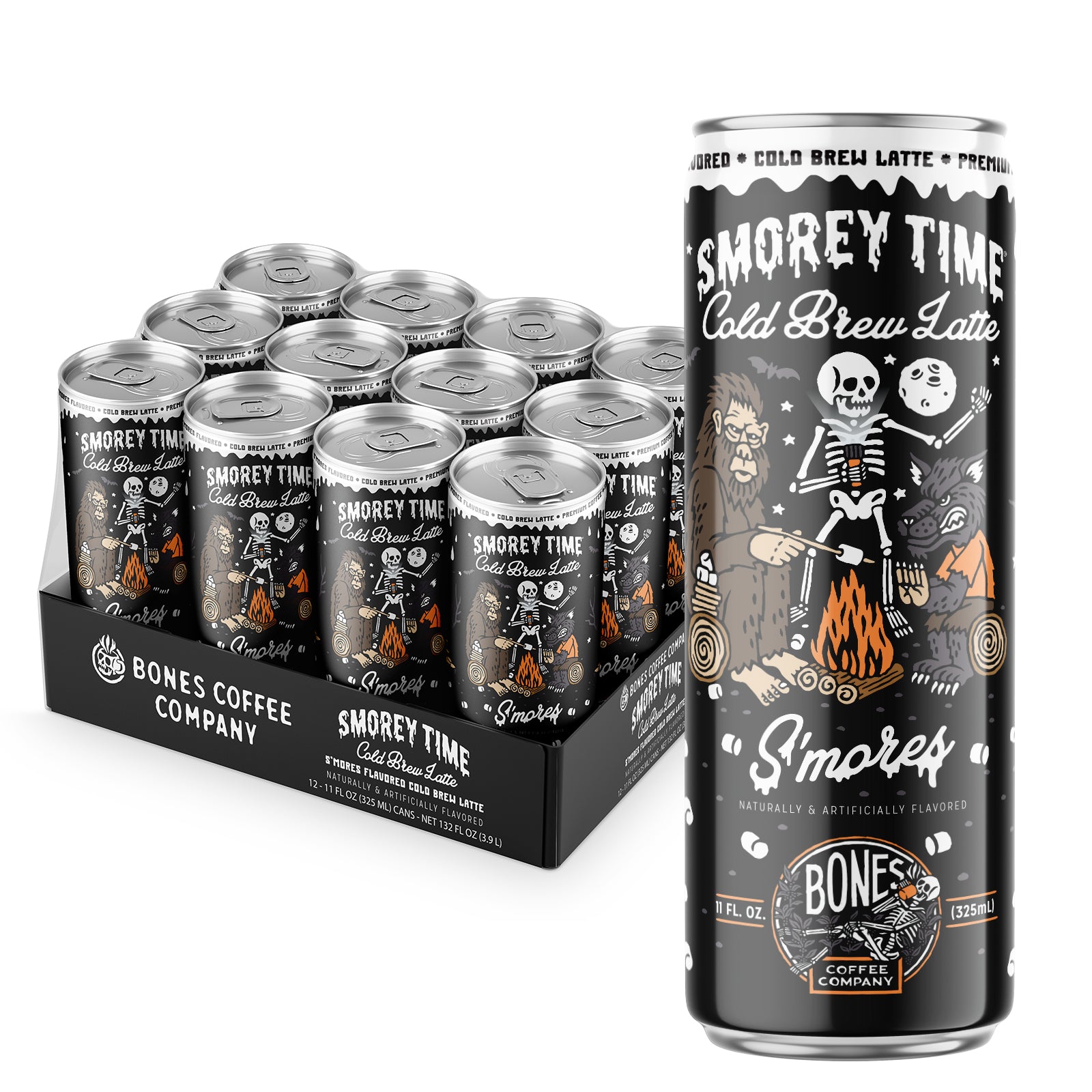 Premium S'morey Time Cold Brew Latte Mix - Rich Chocolate & Marshmallow Flavor - Ready in Minutes for Camping, Office, or Home Relaxation