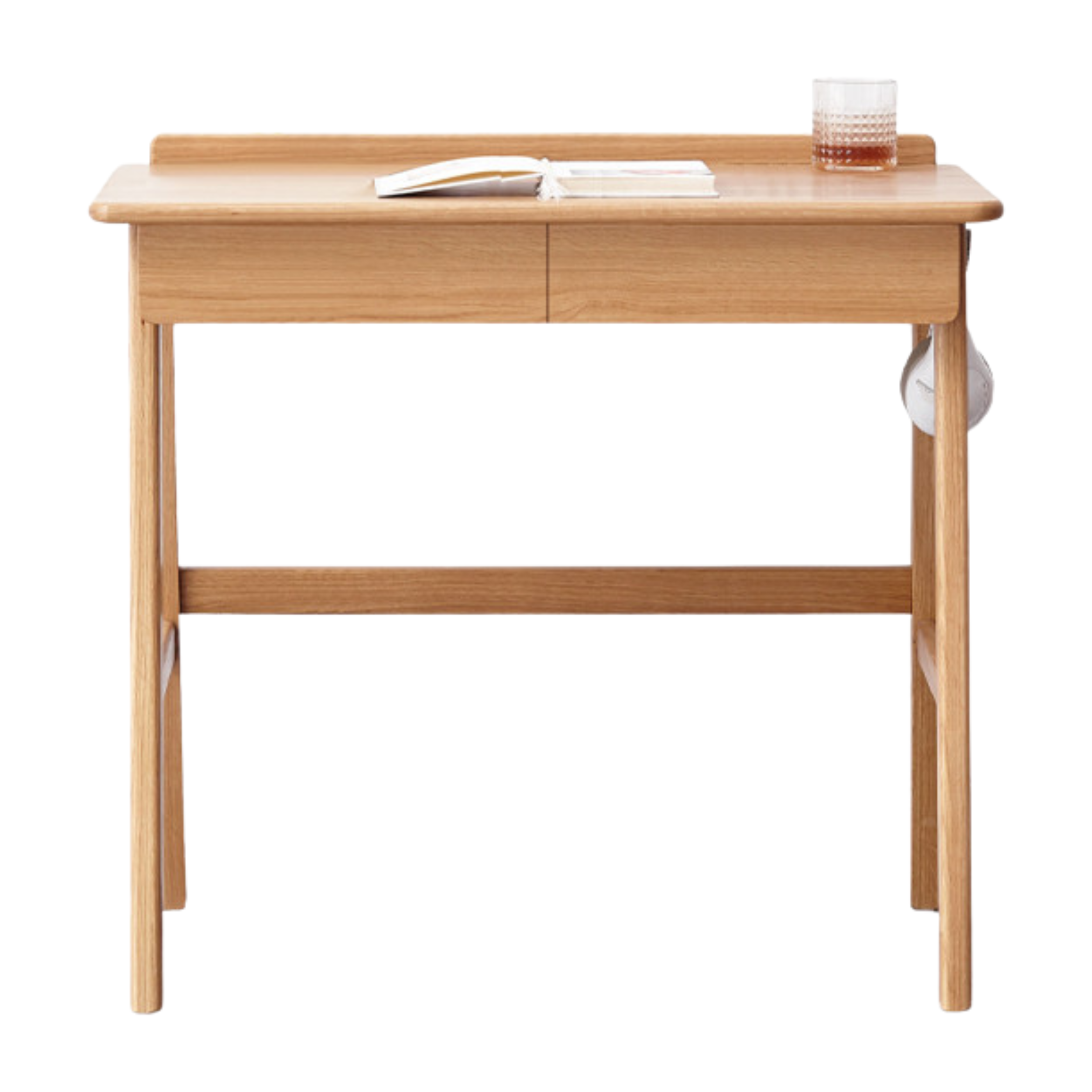43.3x19.7x30.7 inch/ 110x50x78сm/ Natural Wood color/ a desk with two drawers