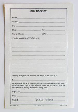 2-Part Carbonless Receipts (100/Pack) - Ideal for Small Business, Retail Stores & Restaurants