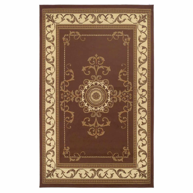 Kensington Traditional Medallion Indoor Area Rug & Runner Rug - Non-Slip Soft Living Room Carpet, Perfect for Bedroom, Hallway & Home Decor