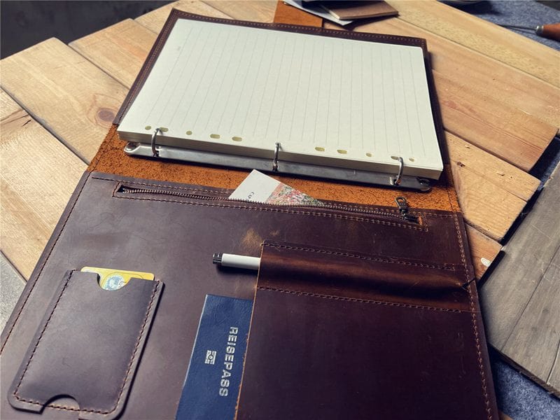 Personalized Refillable Leather Journal with Zippered Pocket - Perfect for Travel, Note-Taking & Gift Giving