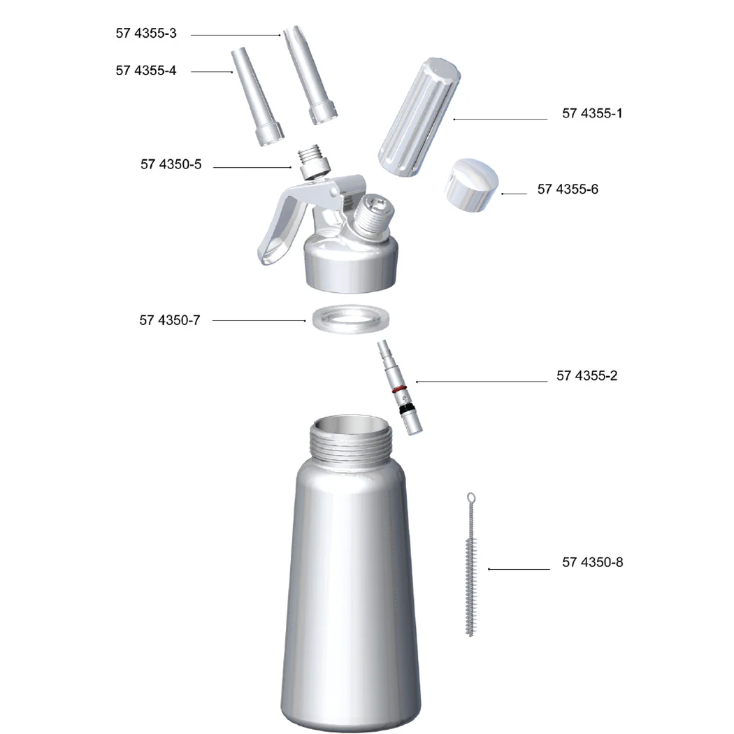 Stainless Steel Whipped Cream Charger Holder - Secure & Durable N2O Cream Dispenser Accessory for Home Baking & Professional Kitchen Use