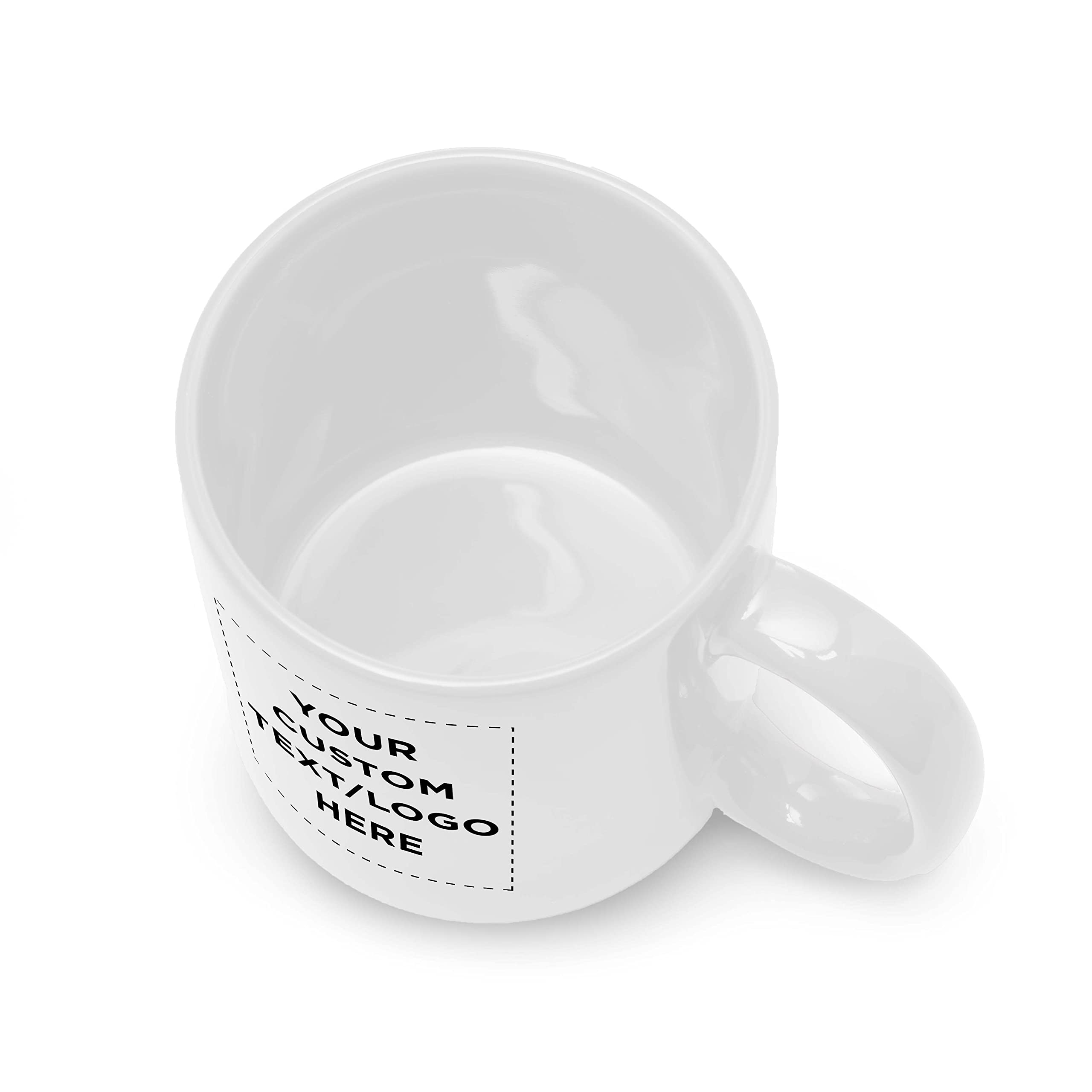 Custom Personalized Ceramic Coffee Mugs 11 oz Bulk Set of 50 - White Coffee Cups for Hot & Iced Drinks, Gaming, Office Use - Perfect for Restaurants, Cafes, Corporate Gifts and Events