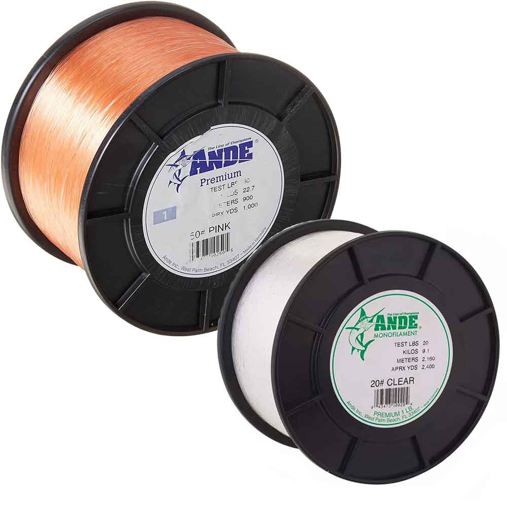 Ande 1lb Spool Premium Monofilament Fishing Line - Strong & Durable for Freshwater & Saltwater Fishing, Ideal for Bass, Trout, and Walleye Anglers