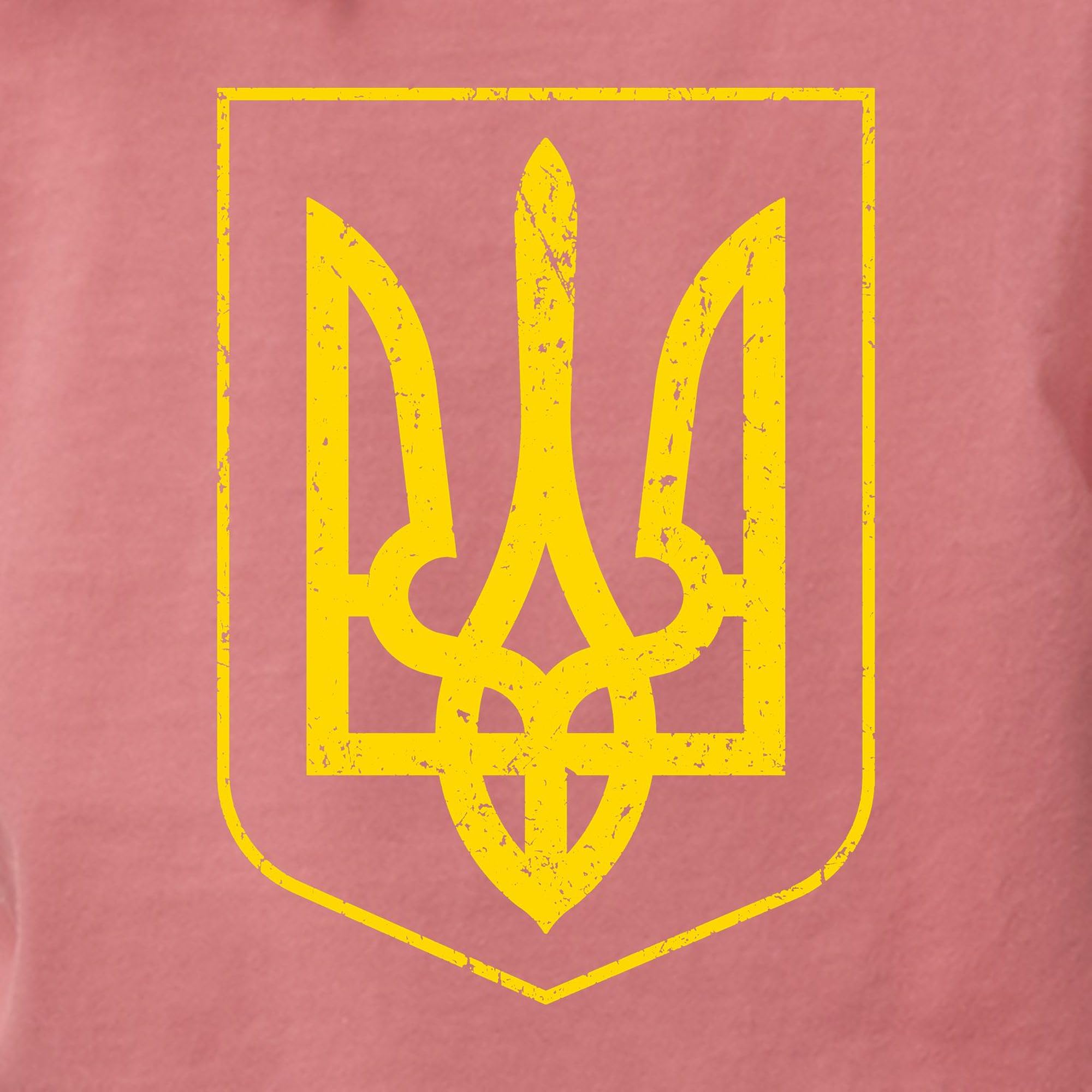 Ukraine Coat of Arms T-Shirt for Women - Comfort Colors Premium Cotton Tee - Patriotic Ukrainian Apparel for Everyday Wear & National Pride Events