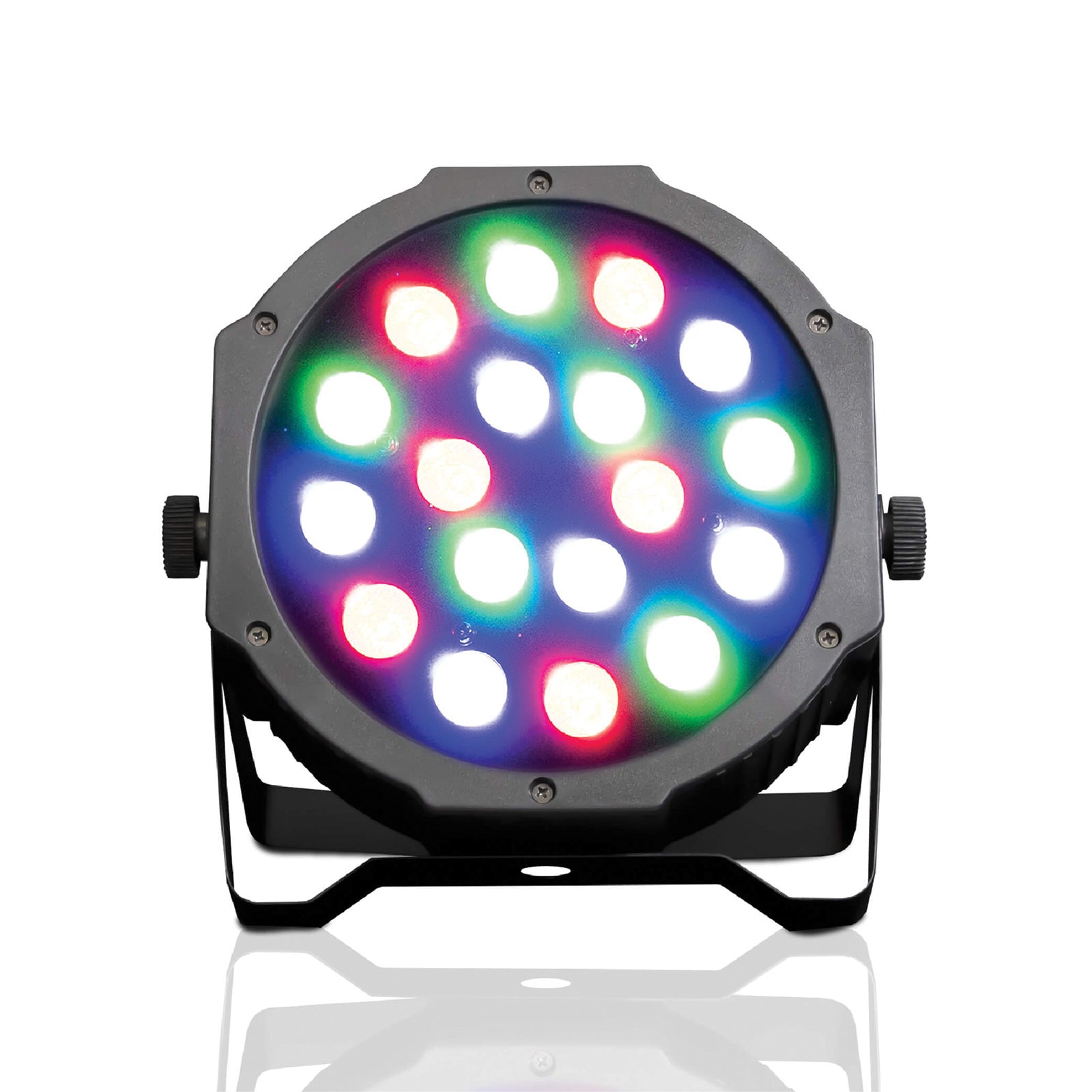 Lite Tek PAR MINI 18 LED 3W RGB Wash Strobe Light - Perfect for DJ Parties, Stage Lighting, and Home Disco Effects