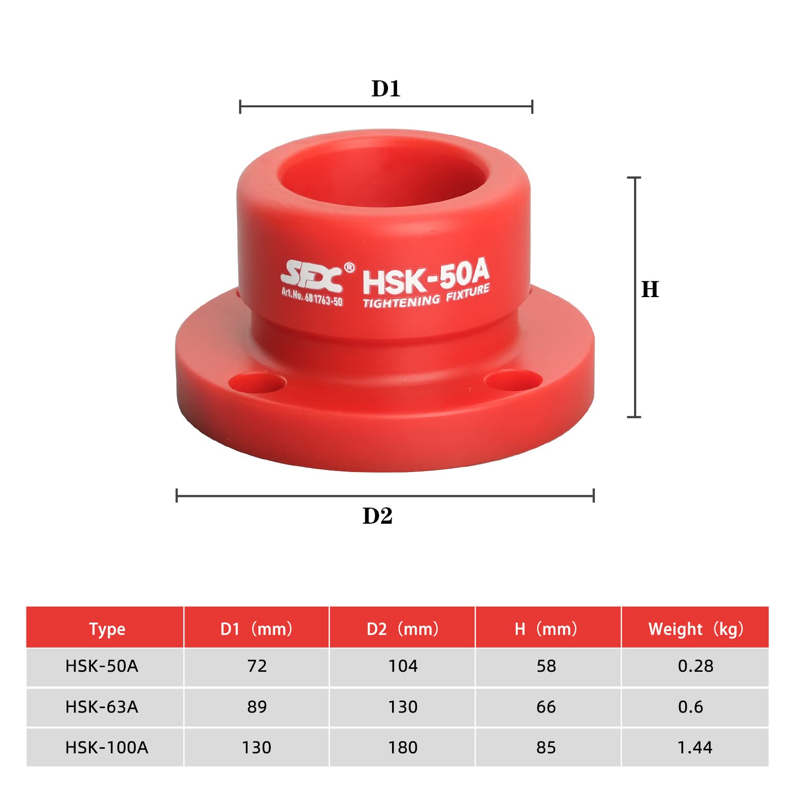 HSK50A HSK Tightening Fixture Machine Tool for HSK A/C Tool Holder - Precision Clamping for CNC Milling, Lathe & Drilling Operations