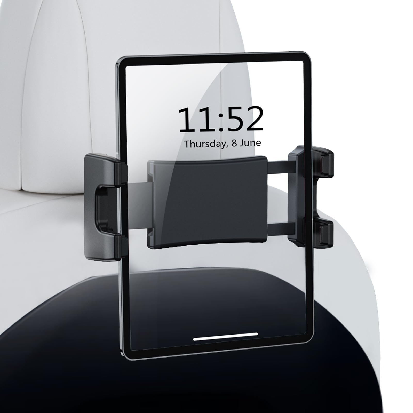 OHLPRO Universal Car Tablet Holder Headrest Mount for Tesla Model 3/Y - Adjustable Back Seat iPad Stand for Road Trips, Fits 5-13