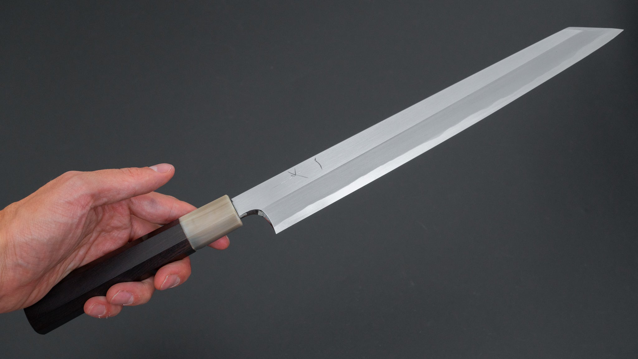 Premium Hitohira Togashi White #1 Steel Kiritsuke Yanagiba Knife 270mm with Ebony Handle & Saya - Japanese Sushi & Sashimi Chef's Knife for Professional Kitchen & Home Cooking