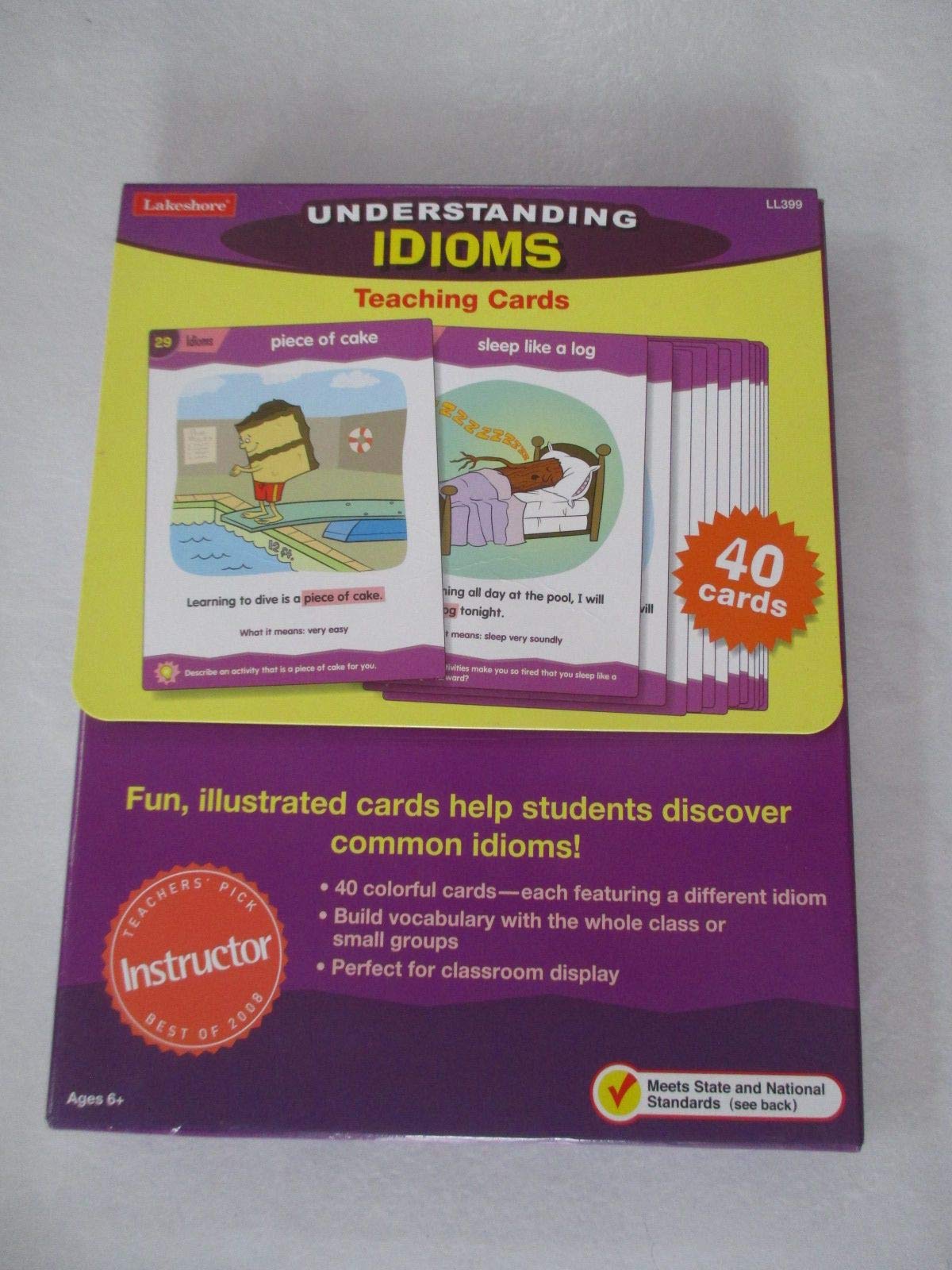 Educational Idiom Flash Cards for Kids - Fun Learning Games - Medium Size - No Batteries Required - Perfect for Homeschooling & Classroom Activities