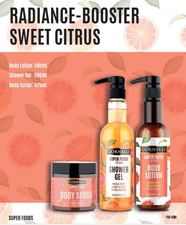 Sweet Citrus Facial Scrub 330ml - Brightening Exfoliator for Dewy Skin | Men & Women | Daily Skincare Routine