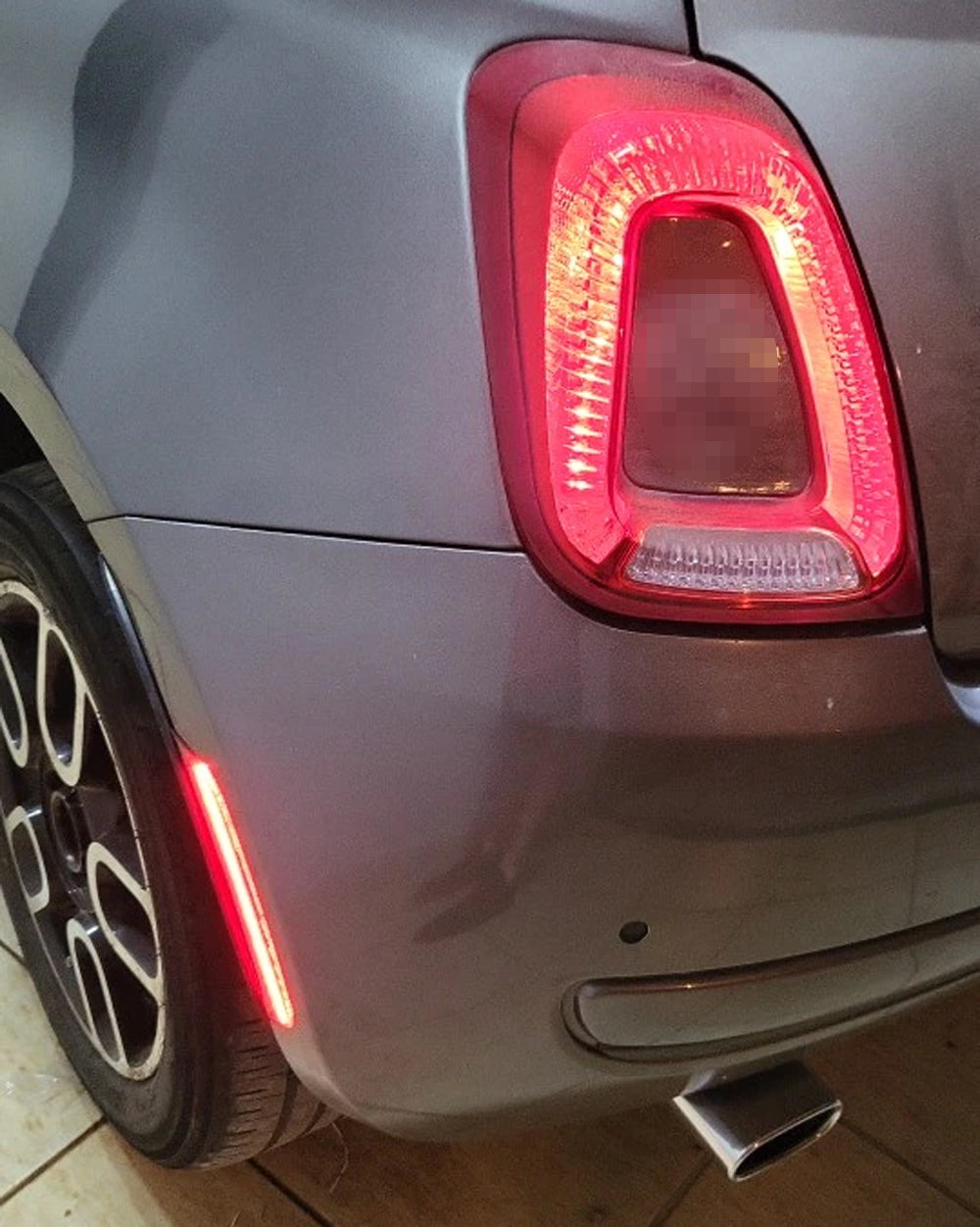 Amber/Red LED Side Marker Lights for 2011-2019 Fiat 500 - Clear Lens, Waterproof, Easy Installation - Perfect for Night Driving & Enhanced Vehicle Visibility