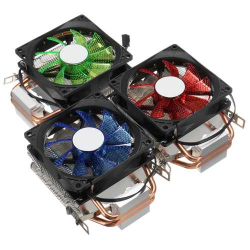 9cm LED 3-Pin CPU Cooling Fan - Quiet Cooler Heat Sink for Intel LGA 1155/1156 & AMD 754/AM2/AM2+/AM3/FM1 Sockets - Perfect for Gaming PC and Desktop Computer Cooling