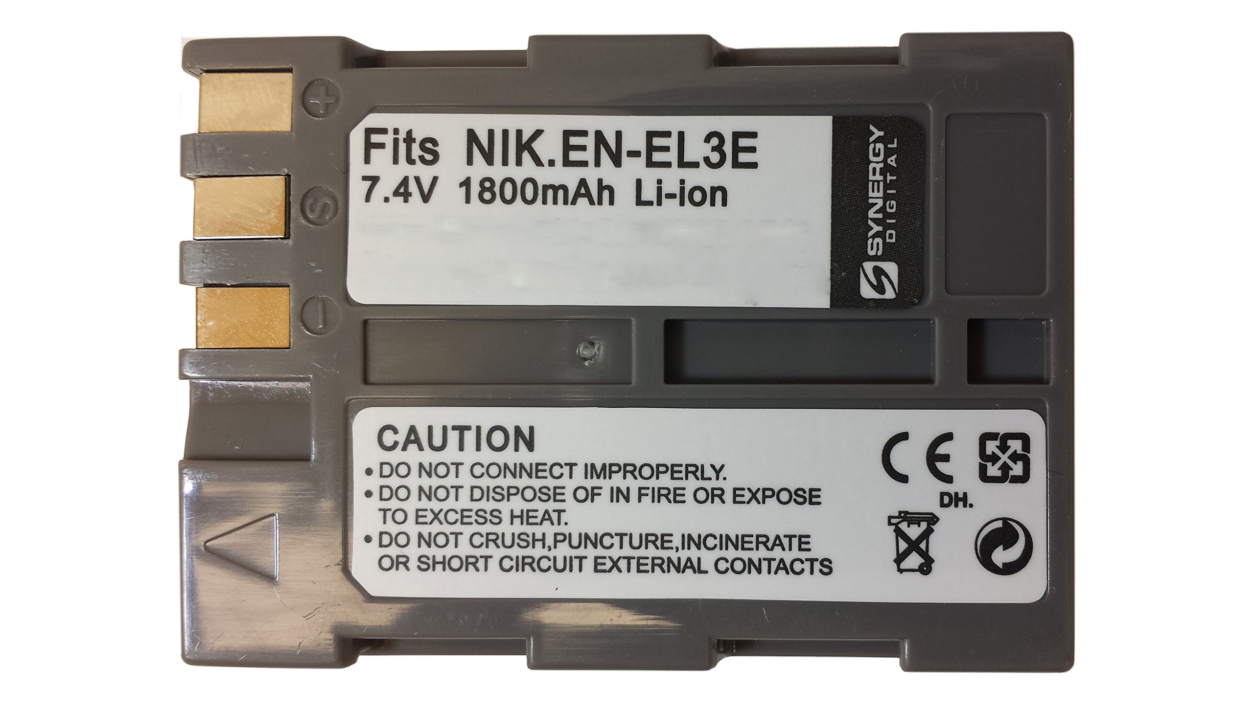 Nikon EN-EL3e Replacement Battery (1800mAh) - Rechargeable Li-ion Battery Compatible with Nikon D300, D200, D80, D50, D70, D70S, D90, D100 Digital Cameras - Perfect for Travel, Photography & Professional Shooting