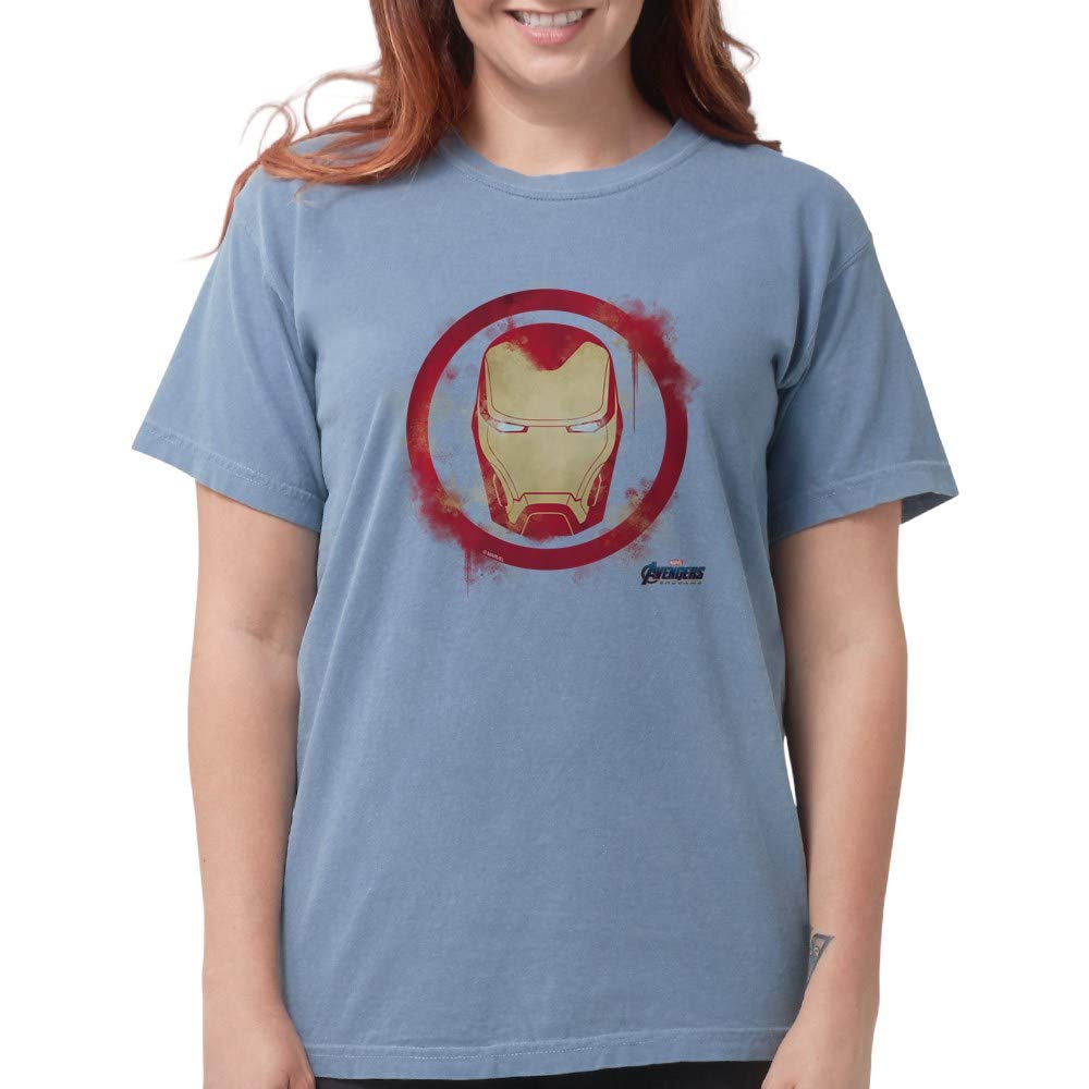 **Iron Man Head Graphic T-Shirt for Women - Comfort Colors Soft Cotton Tee - Casual Wear, Superhero Fan Gift, Marvel Avengers Merchandise**