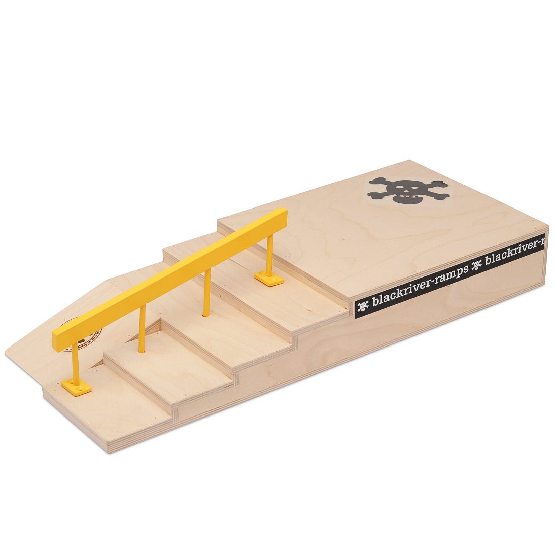 Blackriver Fingerboard Ramps - Professional Stairset with Square Rail for Tech Deck & Finger Skateboarding - Perfect for Home, Office & Skate Park Practice