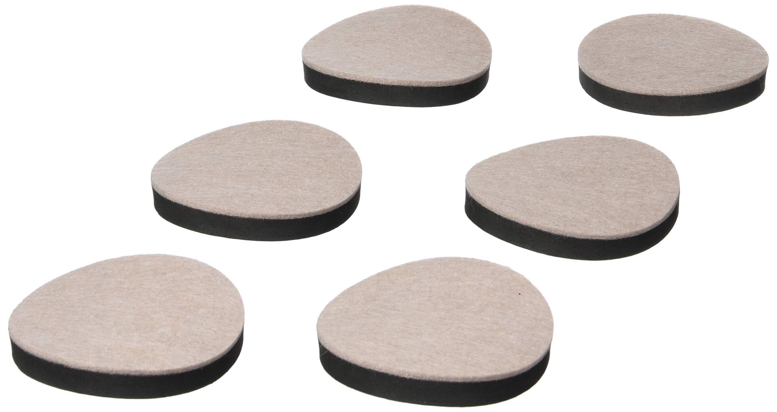 Prime-Line MP75011 3.5 Inch Round Furniture Sliders - 16 Pack Reusable Foam Cushion with Felt Bottom for Smooth Gliding - Beige - Perfect for Moving Heavy Furniture on Hardwood Floors & Carpets