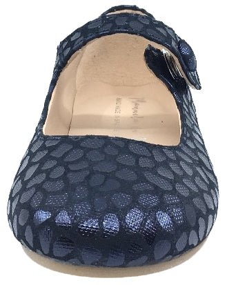 Manuela de Juan Girls Blue Hive Mimi Mary Jane Shoes - Comfortable & Stylish School Flats for Toddler & Little Girls - Perfect for School, Parties & Special Occasions
