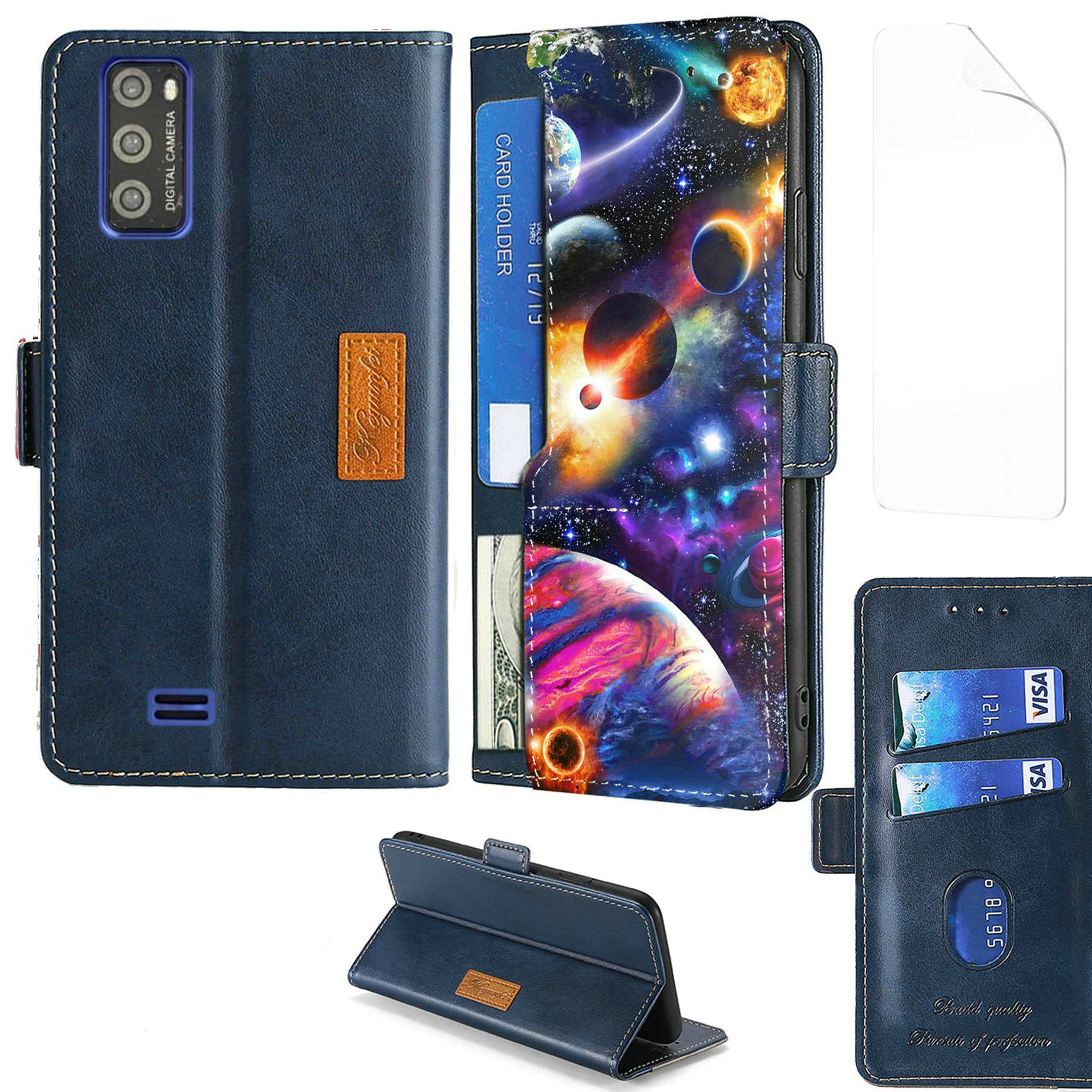 Sky Devices Elite F55 Flip Case with Soft TPU Screen Protector - 360° Rotating Stand Cover | Perfect for Work, Travel & Everyday Protection (Compatible with CPT-XQ)
