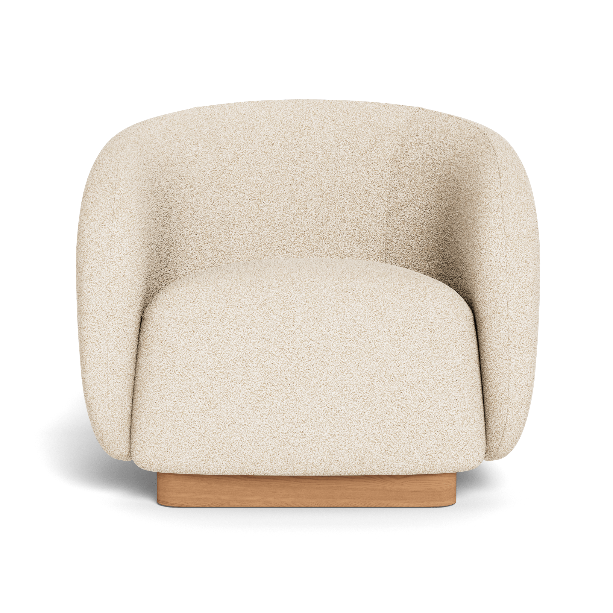 Como Lounge Chair - Modern Accent Chair for Living Room, Bedroom, or Office - Comfortable Upholstered Armchair with Wooden Legs - Perfect for Relaxing, Reading, or Napping