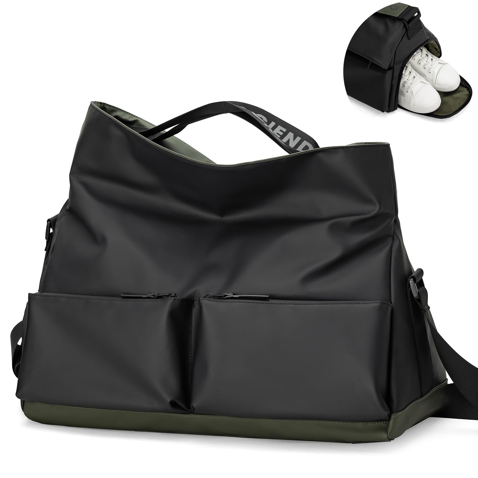 Waterproof Gym Bag for Women & Men with Shoe Compartment & Wet Pocket - Small Sports Duffle Tote Bag for Workout, Travel, Dance, Yoga | Perfect for Gym, Fitness Classes & Weekend Getaways