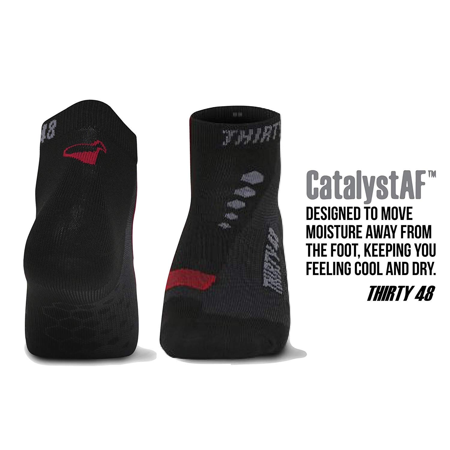 Thirty48 Low Cut Cycling Socks for Men & Women - Breathable Unisex Sports Socks for Running, Gym & Outdoor Activities | Comfortable Athletic Socks for Biking, Hiking & Workouts