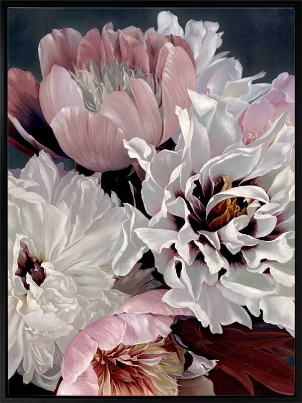 Fleur Canvas Art Print - Handmade Floral Wall Decor for Living Room, Bedroom & Office - Perfect for Home & Office Decoration