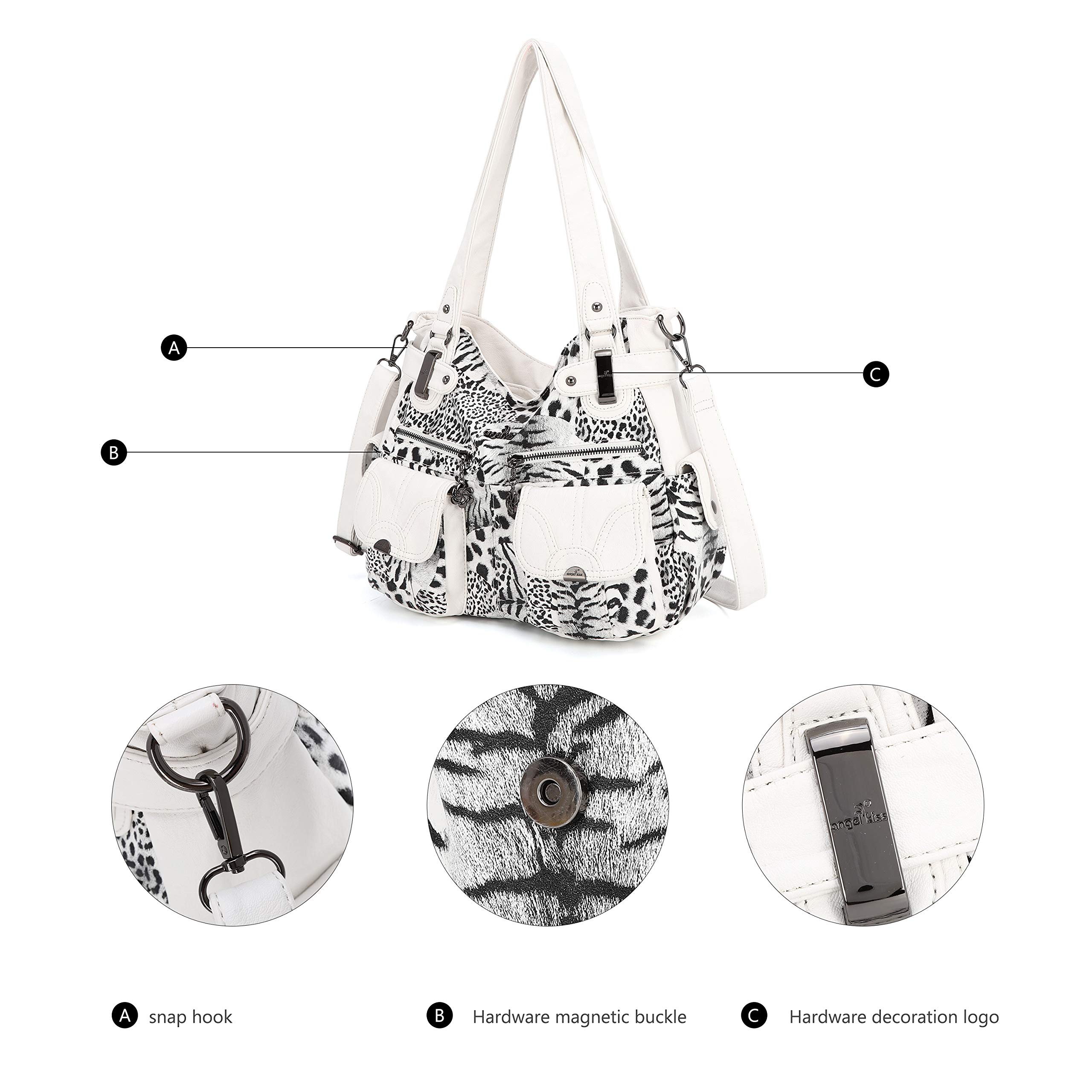 Women's Fashion Leather Tote Shoulder Handbags - Top Handle Satchel Hobo Bags for Work, Travel & Daily Use