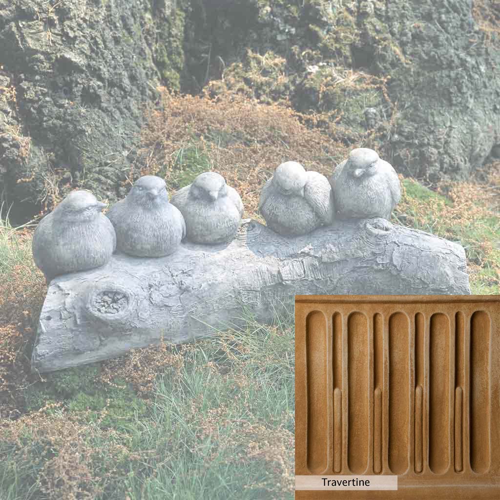 Campania International Birds on a Log Garden Statue - Handcrafted Outdoor Decor for Patio, Yard & Garden - Perfect for Bird Lovers & Nature-Inspired Landscaping