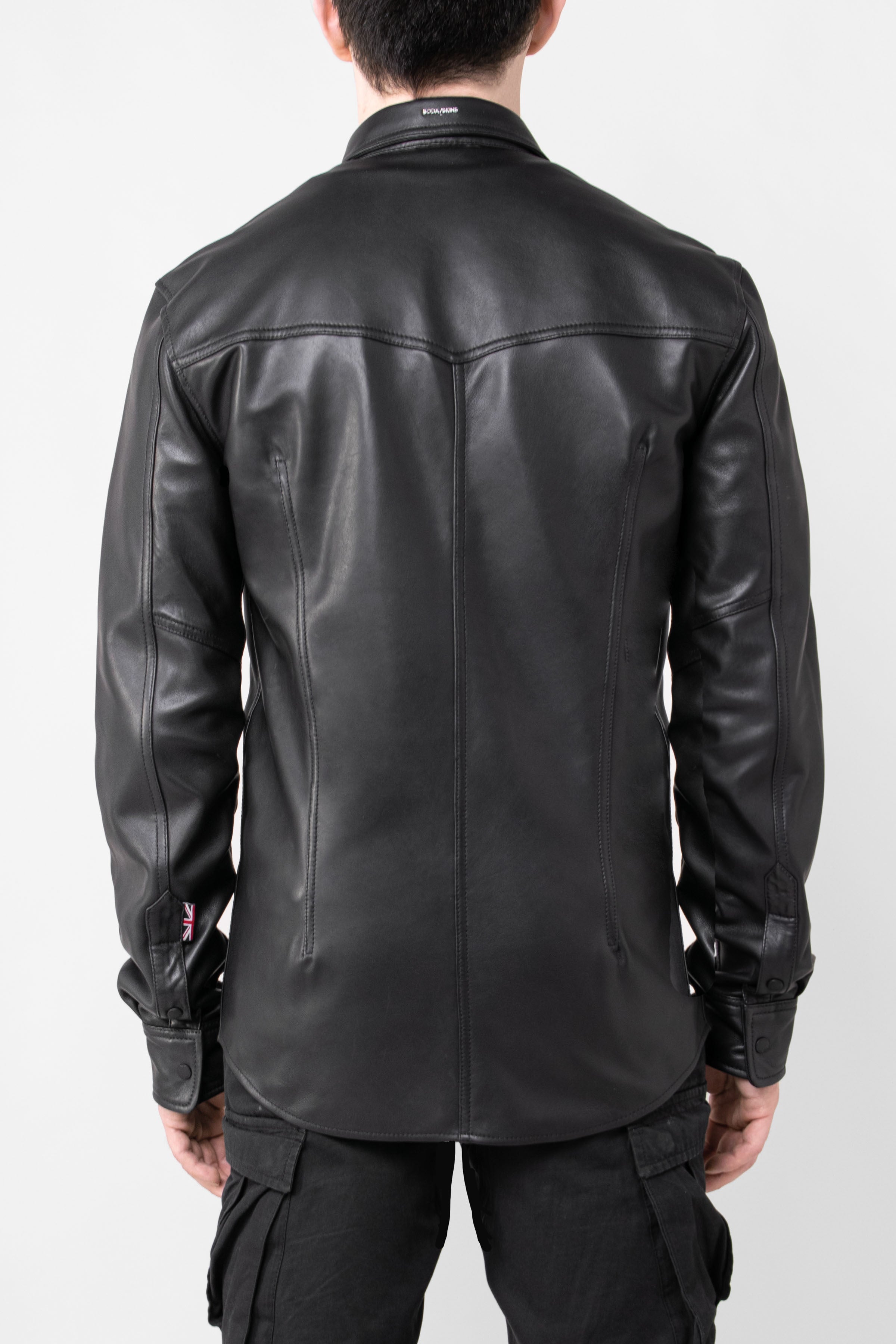 BODA Genuine Leather Shirt for Tall Men - Stylish & Comfortable Casual Wear for Office, Date Night & Outdoor Activities