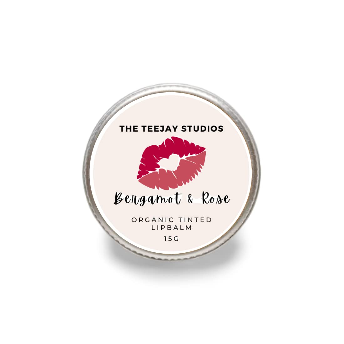 Teejay Studios Tinted Lip Balm - Bergamot & Rose Flavor | Moisturizing & Long-Lasting | Perfect for Daily Use, Work, and Outdoor Activities