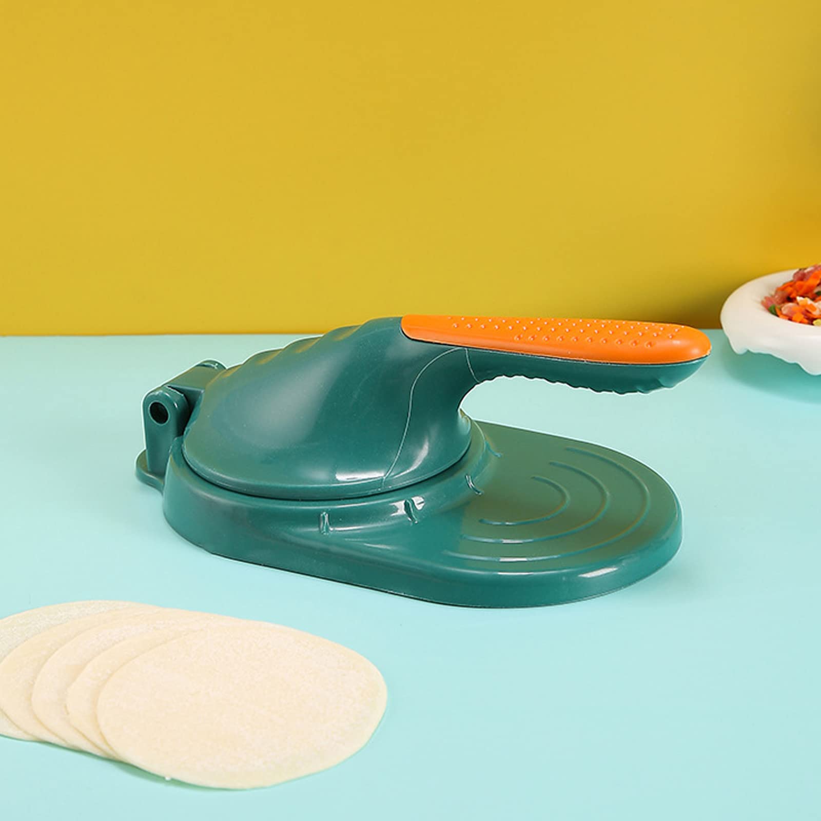 **Khakho Dumpling Wrapper Press – Ergonomic Manual Dumpling Maker for Homemade Dumplings, Wontons & Gyoza – Kitchen Tool for Asian Cuisine (Green) – Perfect for Family Cooking & Meal Prep**