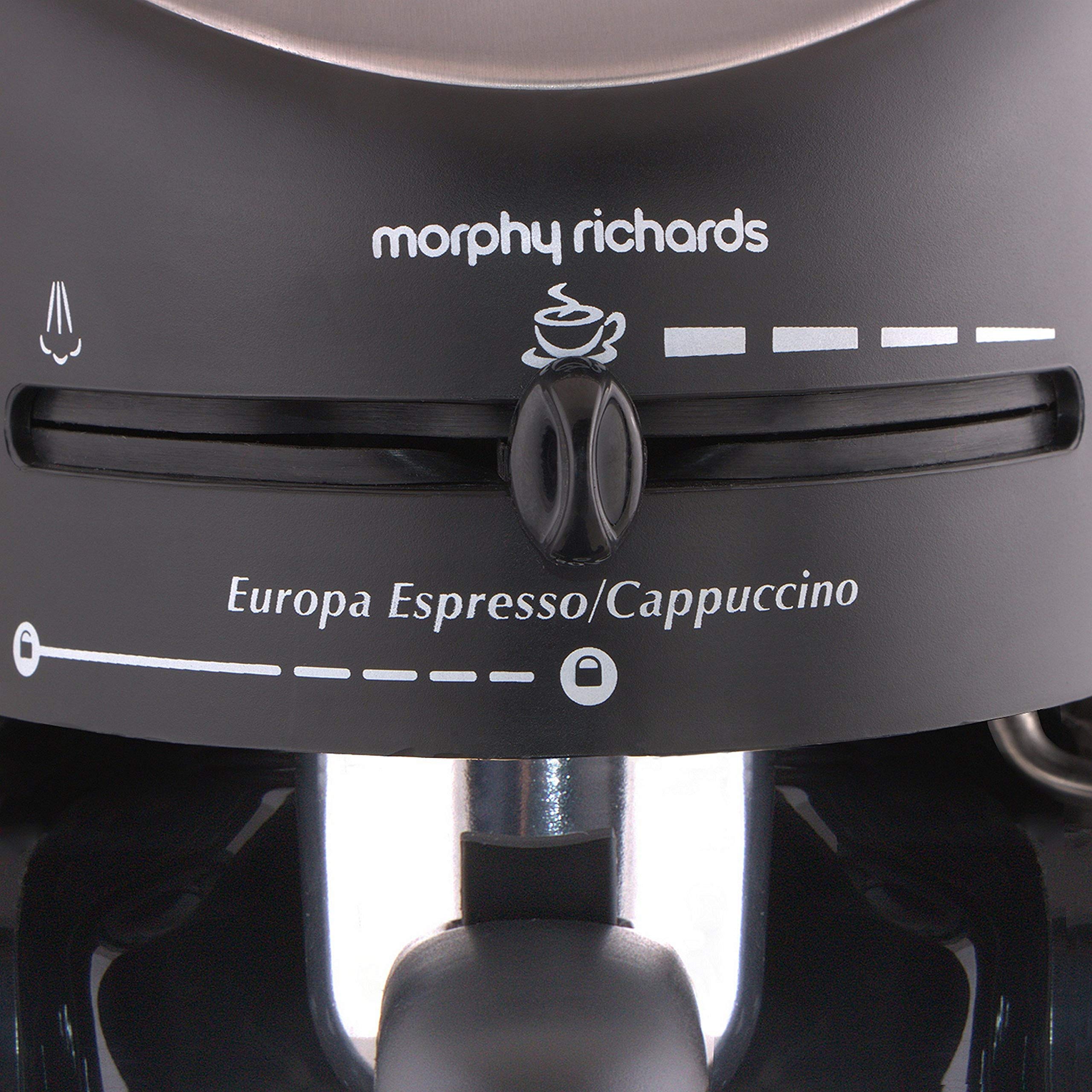 Refurbished Morphy Richards New Europa 800W Coffee Maker - Black | Fast Brewing for Home, Office & Restaurant Use