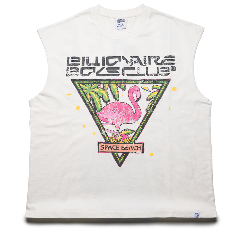 Billionaire Boys Club Space Sleeveless Knit Tee - White | Trendy Summer Fashion for Men | Perfect for Casual Outings & Streetwear Looks