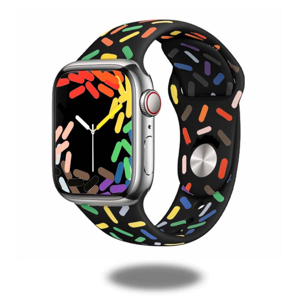 Rainbow Pride Silicone Sports Bands - Durable Wristbands for Running, Gym & LGBTQ+ Events - Waterproof Fitness Tracker Accessories for Apple Watch & Fitbit