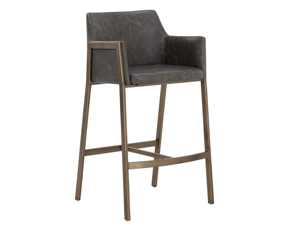Bernadette Barstool - Modern Kitchen Counter Stool with Back Support & Swivel Base - Perfect for Breakfast Bars, Kitchen Islands & Home Decor