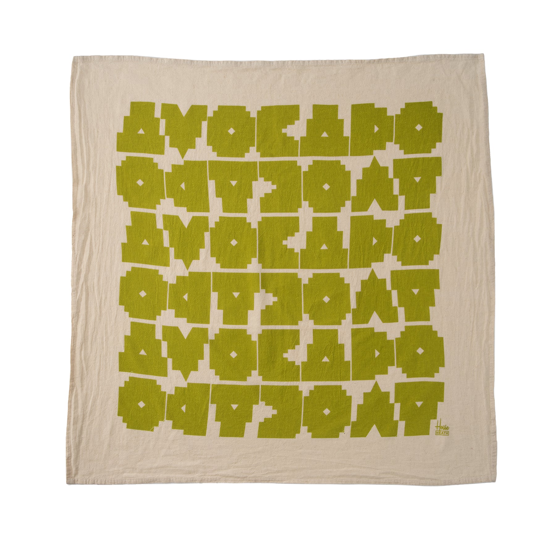 Premium Organic Cotton Market Towels Set of 3 - Avocado, Rosemary & Lemon Prints | Eco-Friendly Kitchen & Bath Towels for Drying Dishes, Hands & Decor